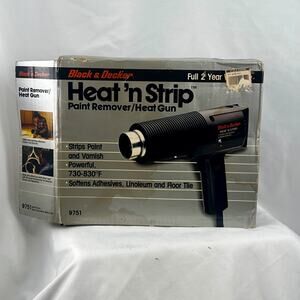 Vintage Black & Decker Heat N Strip 9751 Heat Gun Paint Remover Box Manual